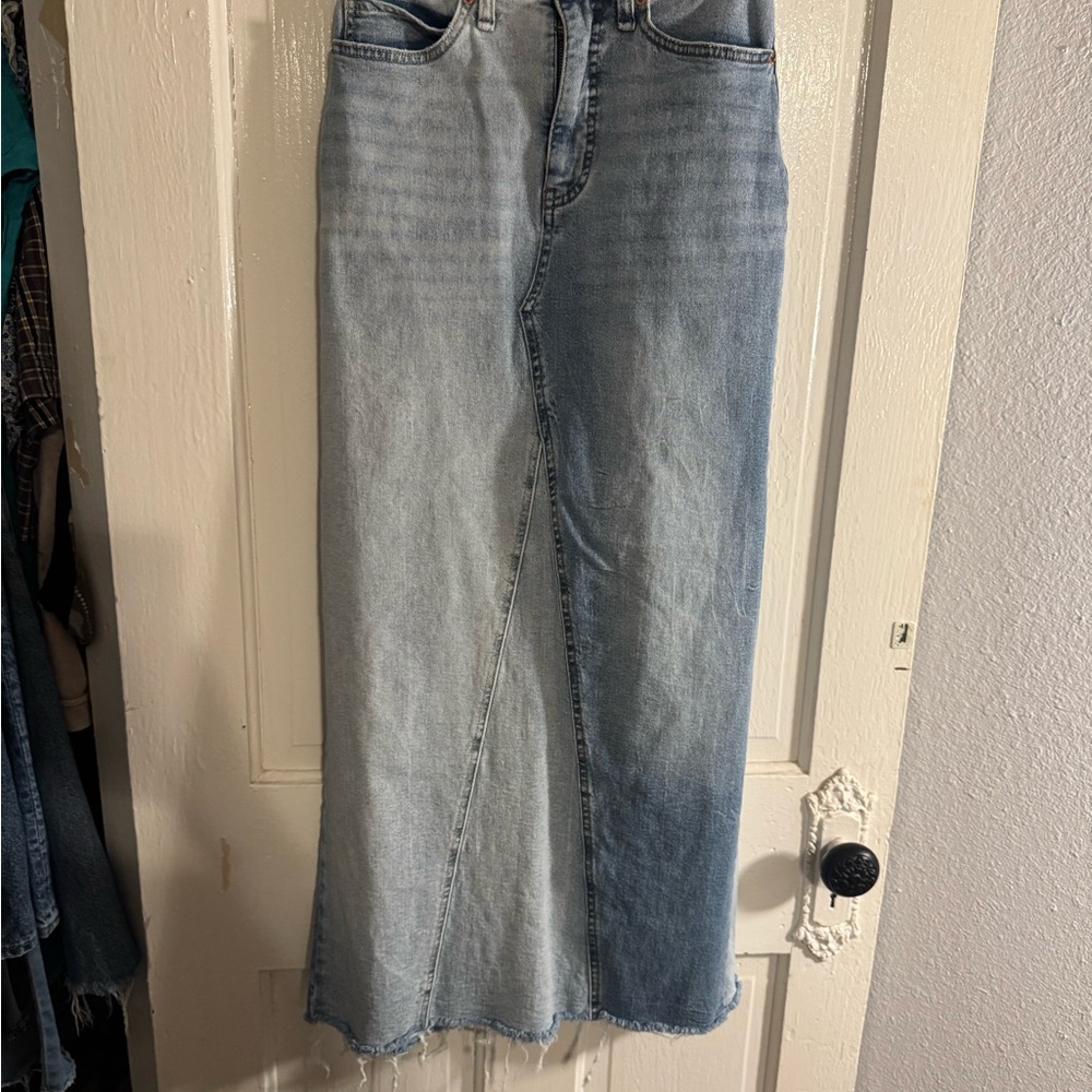 Jessica Simpson Light Blue Denim Midi Skirt